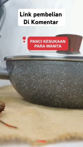 CYPRUZ Grey Marble High Casserole Pan / Panci Anti Lengket - 20 cm