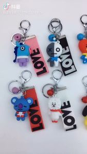 ✧SUPERMALL✧ Gantungan Kunci Love Gold Aksessoris Tas Kpop Keychain Import A032