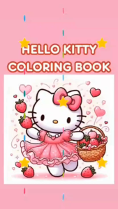 BUKU MEWARNAI SKETSA MENGGAMBAR HELLO KITTY COLORING BOOK ANAK TK SD REMAJA KERTAS TEBAL 200 GSM COD