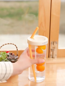 Botol Minum Transparant Anti Tumpah Infus Water Bening Dewasa Anak Praktis Travel Dan Olahraga BPA FREE