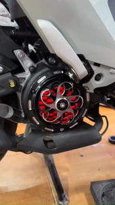 Quạt gió xoay nhôm CNC dày gắn VISION VESPA SCOOPY [Mẫu O]