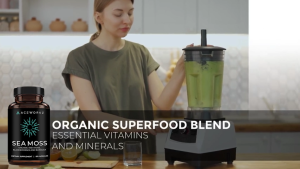 Organic Sea Moss Supplement Irish Sea Moss with Burdock Root Bladderwrack & BioPerine® for Men & Women (60 Capsules)