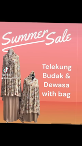 Ready stock Telekung Cotton ViscoseTelekung Cotton Viscose Dewasa & Budak