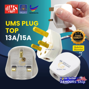 SIRIM UMS 13A 15A 3 Pin Plug Top Kepala Plug Extention Plug Welding Heavy Duty Plug PT150R PT130R-S PT130 (Bakelite)