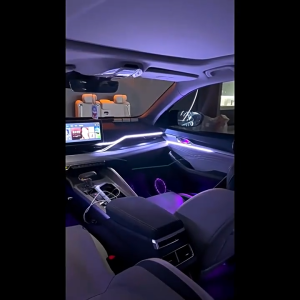 Dải Đèn led nội thất ô tô 64 màu dài 110cm ứng dụng điều khiển từ xa qua remote hoặc App điện thoại