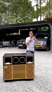 Loa karaoke MTMAX BK45 Cao Cấp - Loa kéo 2 Bass 4 Tấc 2 Trung 2 Treble - Kèm 2 Micro Không Dây công suất 1000w