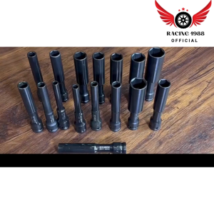 RC1988⚡ พร้อมส่ง💯 ลูกบล็อค ยาว128MM. ขนาด4หุน สีดำ ลูกบล็อก ปากหกเหลี่ยม 1/2นิ้ว(4หุน) ลูกบ๊อก บล็อกลม ชุดลูกบล็อกยาว ชุดบล็อก