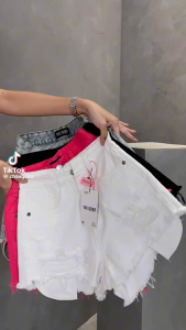 QUẦN ĐÙI JEAN NỮ KẺ RÁCH SONG SONG TÚI LÒI