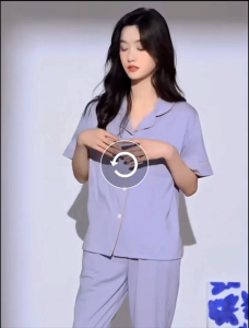 Korean Pajamas Set For Women / Short Sleeve Sleepwear