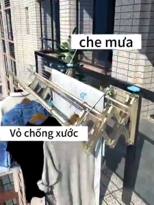 CANVA Giàn phơi quần áo Inox Giá Treo Quần Áo Phơi Dồ Gấp Gọn Inox Cao cấp Ổn định và bền bỉ Nhiều kích