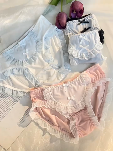 Be Girl - Fashionable Japanese little loli womens underwear pure desire silky pure cotton pleated cute skin-friendly underwear womens underwear