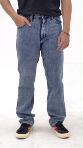 CAERO JEANS REGULER CELANA PANJANG PRIA DENIM BLACK BLUE SNOW WASH