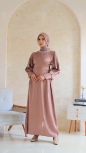 ELBISE - Falguni Dress Bridesmaid Kondangan Wisuda Bahan Premium Gamis Polos Pesta Modern Mix Payet
