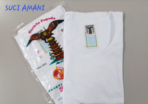 406 Garuda Pagoda White T-shirt/100% Original/T-shirt Putih/Cotton Plain White Short Sleeve t Shirt