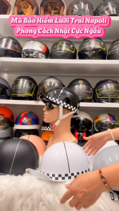 Mũ Bảo Hiểm Lưỡi Trai Cong NAPOLI Phong Cách Nhật Bản Cực Ngầu /Bảo Hành 12 Tháng.