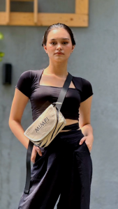 Tas Canvas Pinggang Waistbag Pria / Wanita Kekinian Keren Simple Aesthetic Terbaru Rindu Serries