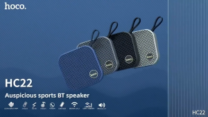 Hoco HC22 ลำโพงบลูทูธไร้สาย ลำโพงขนาดมินิ ลำโพงบลูทูธ กลางแจ้งซับวูฟเฟอร์เสียงสเตอริโอแบบรอบทิศทาง 3D
