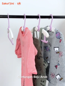 SAKUMINI Clothes Pants Hanger Gantungan Baju Celana Bayi Anak Anti Slip Multifungsi