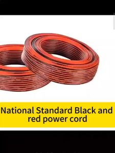 100meters 2Cores #18 Flat Wire Car Automotive Black Red Electrical Cable Speaker Extension Cord