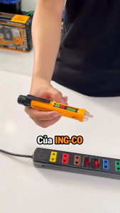 Bút thử điện kỹ thuật số thông minh INGCO TOTAL đầu dò cảm ứng điện áp tự động phân biệt dây nguội và dây nóng bút có đèn LED kiểm tra điện lên đến 1000V