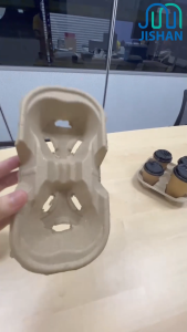 [CTN] 2/4-Cup Paper Cup Holder/ Moulded Disposable Coffee Tray / Takeaway Holder Carrier/Pemegang Cawan Bekas 杯托
