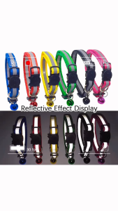 Reflective Cat Collar with Bell - Adjustable Safety Breakaway Soft Nylon Anti-Lost Night Visibility Multiple Colors | Pet Collar | Kitten DD CAT AND PET