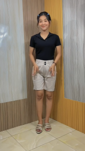 Putri Nasya - Celana Big Size Pendek 1/4 RTRPT Ukuran 8L6L5L4L2LXLS fit to L Warna Cream Abu Capucino Moca Hitam Navy