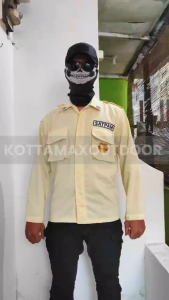 BAJU KEMEJA PDL SATPAM SECURITY KREM CREAM BAHAN HALUS TWIST TISSUE TERBARU