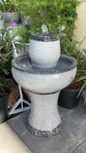 น้ำล้น น้ำผุดขนาดตั้งพื้นน้ำผุดเสริมฮวงจุ้ยจัดสวนขนาดกระทัดรัด**แถมปั๊มน้ำ