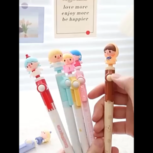 Cartoon cute girl release pressure rotating pen Internet celebrity super cute girl gender-neutral pen student pen