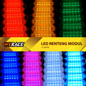 WERACE LED Renteng Module 12 Mata Ultrasonic 12V 24V Waterproof Modul 2835