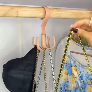 Móc Nhựa 4 Chấu Xoay 360 Độ Treo Đồ Giày Dép Quần Áo Túi Xách Tiện Lợi-NIEVE