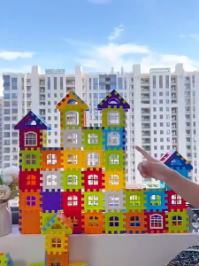 70PCS House Building Blocks for Kids Assemble Toys Educational Learning Toys Mainan Rumah Blok Kanak Kanak 积木玩具