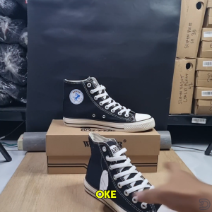 Sepatu Warrior Sekolah Anak SD SMP SMA Tinggi Hitam Putih