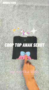 Kaos Anak Perempuan Lucu Baju Atasan Crop Top Tali Serut 1-12 Tahun - Nurika Kids