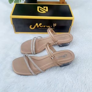 Novari High Heels kaca 3cm anti slip karet asli Terbaru