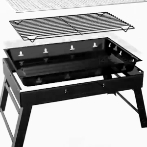 Portable Stainless Steel Barbecue Grill Pits Black BBQ