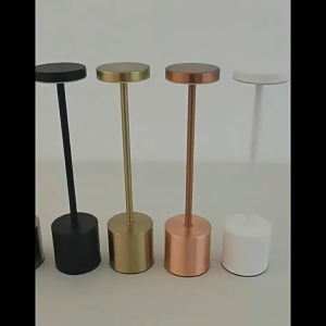 3-Colors Touch Sensor LED Table Lamp USB Rechargeable Dimming Desk Lamp Adjustable Temperatures Modern Style LED Night Light for Room Restaurant Hotel Bar Bedroom Decoration