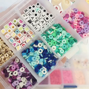 4mm polymer clay sheet beads alphabet bead bracelet strapper bead loose bead DIY bracelet beaded soft jewelry accessories box