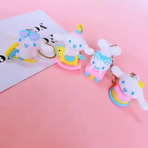 Cinnamoroll Keychain Sanrio Cartoon Key Ring Bag Pendant Deco Car Keychain Free Gift Souvenirs