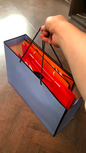 Kraft Paper Bag Horizontal Design Plain Rope Handle Goodies Beg Murah Hand bag Gift Bag Paperbag per pcs Party bag