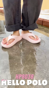 รองเท้าแตะ Hello Polo รองเท้าแตะหูหนีบ ยาง EVA เหมาะทุกฤดู ส้นสูง 4 CM. รุ่น HP8038 มีความยืดหยุ่น