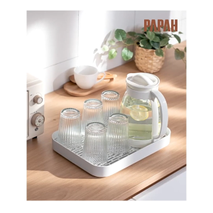 Khay úp ly cốc khay trà nhựa PP cao cấp 2 lớp chịu nhiệt sử dụng đa năng cho gia đình-HAUSE