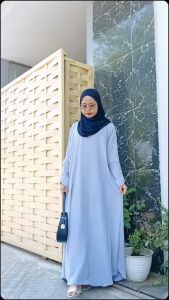 ABAYA POLOS HABIBAH ABAYA BATWING CRINKLE PREMIUM DAILY JUMBO BUSUI