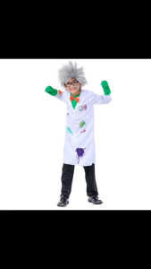 hiCosplaydy Kids Psycho Crazy Scientists Cosplay Costume Role Play Doctor Scientist Profession Clothes
