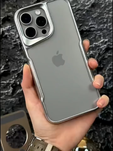 รับประกันสินค้า.✨ส่งจากไทย24ชม✨เคส ไอโฟน 11 เคสไอโฟน13 เคสโทรศัพท์เอวหุ่นดีเคลือบหรูหราสำหรับ iPhone 15 12 13 14 Pro Max 11เคสใสกรอบชุบโลหะป้องกันเลนส์