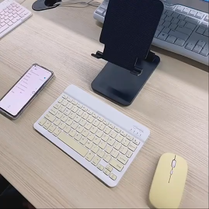 SUIRGE  Kombinasi Keyboard Dan Mouse Bluetooth Untuk Tablet Laptop Keyboard Dan Mouse Nirkabel Set 2.4G Ultra