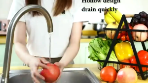 2 Tier/ 3Tier Onion Rack Fruit Basket Rack Portable Countertop Vegetable Basket Kitchen Rack Iron Storage Shelf Toiletries Toys Snack Organizer