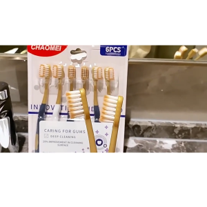 Combo 6 bàn chải đánh răng nội địa Trung lông mềm chải siêu êm làm sạch sâu đánh sạch mảng bám-NIEVE