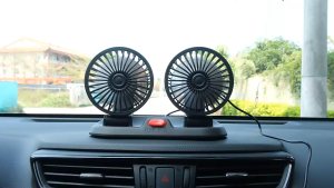 Jack Home Kipas Pendingin Mobil Truk 24V/12V/5V Universal Dasar Angin Kuat Kepala Ganda PP 2 Kecepatan Pendingin Listrik Dapat Disesuaikan